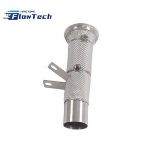 Downpipe FlowTech SS304 avec catalyseur sport haute performance et bouclier thermique pour BMW i8 1.5T – Échappement performance à fixation directe - Product Image 2