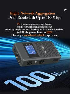 เราเตอร์ Univiso UR100 5G รองรับการรวมสัญญาณ 8 ซิม ความเร็ว 100Mbps แบตเตอรี่ 5 ชั่วโมง พกพาสะดวก รองรับการสตรีมกีฬาสด 4K UHD ความหน่วงต่ำพิเศษ - Product Image 2