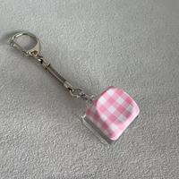 Porte-clés clavier mécanique LED anti-stress motif léopard à pois, étoile et cœur, avec bouton de commutation et clic sonore