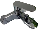 Robinet de salle de bain mural monocommande en alliage de zinc, style européen, mitigeur d'eau chaude et froide pour douche, avec valve en céramique, finition polie