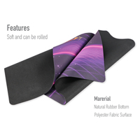 Grand tapis de souris de jeu RGB, motif de dessin animé personnalisé, impression par transfert thermique, surface imperméable, base en caoutchouc antidérapante pour le bureau