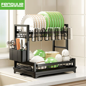 Thép chống gỉ đồ nấu nướng tấm ăn tối món ăn dây giá kệ với bảng cống khay - Product Image 1