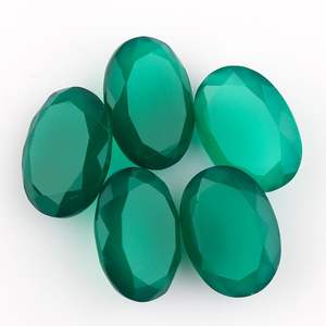 YASHEE Piedra Preciosa de Ónix Verde Natural 18X13 MM Corte Oval Brillante para Joyería - Product Image 2