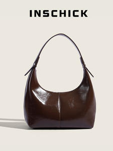 Sac à main vintage français de niche, bandoulière unique, fermeture éclair, effet texturé brillant huilé, pour printemps-été, couleur bonbon - Product Image 6