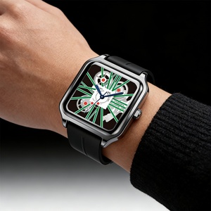 Montre à quartz carrée en alliage pour homme, montre d'affaires étanche de haute qualité, montre à quartz tendance pour homme avec fermoir magnétique, vente en gros - Product Image 2