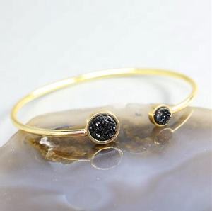 LS-D7545 brazalete de piedra druzy chapado en oro de alta calidad, brazalete druzy - Product Image 2