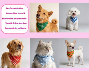 Pañuelo Triangular para Mascotas con Logotipo Personalizado, Diseño de Poliéster, Impresión Digital HD, Ajustable y Reutilizable, Babero para Perros y Gatos - Product Image 6