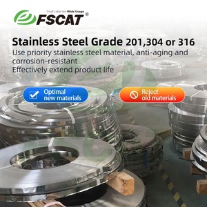 FSCAT 304不锈钢金属拉链扎带300毫米100件重型250LB多用途机械车 - Product Image 4