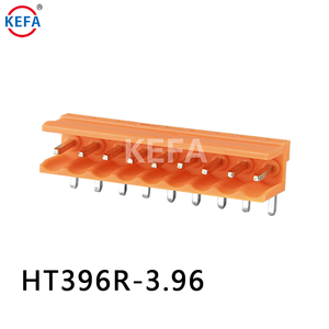 HT396R-3.96-2P 7-8mm 300V 8A Nickel-Plated Copper Orange Plug-In <b>Terminal</b> Block Push-In Connection 24-16AWG Conductors - Product Image 3