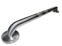 Barre d'appui et rampe de sécurité en acier inoxydable chromé moderne en forme de I pour la douche des personnes handicapées, usage hospitalier, cuisine, certifié ADA
