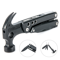 Marteau multifonction en acier inoxydable, poche de camping de survie en plein air, pliable, outil multiple