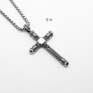 Hip Hop Punk Vintage Zircon Religieux Croix Étanche Pvd En Acier Inoxydable De Mode Bijoux Pendentif Colliers pour Hommes En Gros - Product Image 6