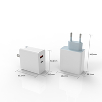 Chargeur de téléphone portable d'usine double port 45W PD QC18W chargeur USB à charge rapide pour chargeur de téléphone d'ordinateur