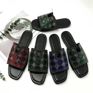 <span class=keywords><strong>Sandalias</strong></span> Planas de Estilo Africano con Suela Suave para Mujer, Pantuflas para Mujer y Señora - Product Image 1