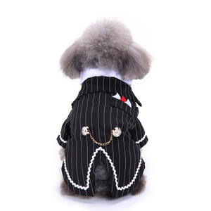 Ropa de Lujo para Mascotas Otoño-Invierno, Traje Formal Clásico de Poliéster, Esmoquin Sólido para Perros Caballeros y Gatitos - Product Image 2