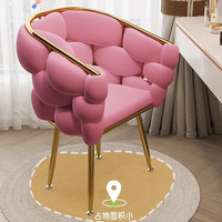 Chaise de maquillage et tabouret de coiffeuse pour chambre de fille, design nordique, pivotant, avec coussin moelleux, confortable, pour le commerce extérieur