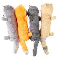 Jouet en peluche pour chien Lion, Marmotte, Furet - Jouet interactif qui couine avec queue en papier froissé pour chiens