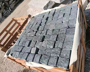 Dış yol Bluestone finişer siyah yeşil pembe gri Porphyry için doğal siyah kübik metre bazalt kaya Porphyry taş - Product Image 6