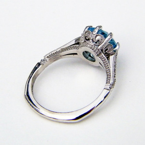 Blue Accent Ring for Women Elegant Fashion Proposal Party Finger Accessory Gift - Product Image 4