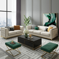 Magnifique Canapé de Salon de Villa en Cuir PU, Ensemble de Meubles d'Intérieur Modernes