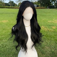 Nouvelle perruque en dentelle noire de 26 pouces pour femme, style Body Wave, avec dentelle transparente et doublure respirante, pour usage quotidien et soirées SM9603