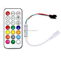 Mini contrôleur SPI 14 17 21 touches télécommande RF 2048 Pixel WS2811 WS2812B adressable RGB Pixel lumière LED contrôleur SP104E