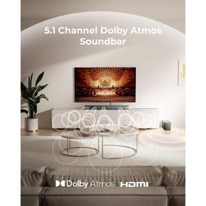Barra de Sonido 5.1 Canales con Subwoofer de 300W Dolby Atmos para Cine en Casa y TV - Product Image 4
