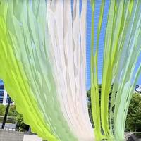 Draperie arc-en-ciel rêveuse, rideau de plafond extérieur à vent, décoration en tissu de tente pour mariage