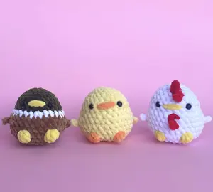 Giocattoli Amigurumi fatti a mano personalizzati di fabbrica Amigurumi giocattoli per bambole Chichken all'uncinetto di pollo