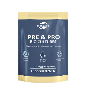Capsules OEMPre & Pro-Bio Cultures 100 milliards d'UFC 20 souches vivantes Complexe prébiotique FOS Inuline Supplément pour la santé intestinale 120 unités - Product Image 1