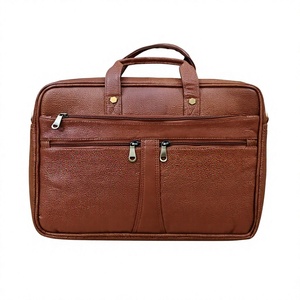 100% Genuine Leather Laptop Messenger Bags Custom Logo Print Waterproof Durable Large Capacity Multipurpose Use - Product Image 5