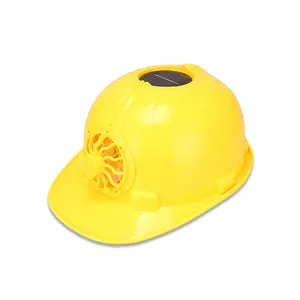 Casque de sécurité avec ventilateur solaire intégré, sécurité de travail, ABS, pour chantier de Construction