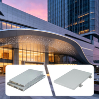 Façade de musée d'art, panneau en aluminium alvéolé perforé sur mesure OEM, auto-nettoyant, PVDF, anti-salissure, pour mur extérieur