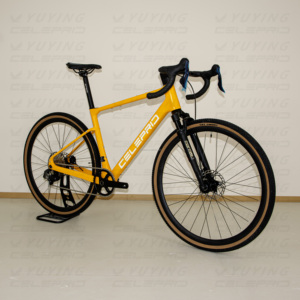 Cuadro de Bicicleta de Carretera de Fibra de Carbono Personalizado de 8 kg y 12 Velocidades, Horquilla Delantera de Disco de 160 mm, 700c*45c, para Ciudad - Product Image 1