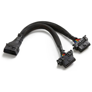 Cable adaptador divisor OBD2 de 16 pines con protección trenzada de chaqueta de PVC 1x extensión <span class=keywords><strong>macho</strong></span> 2X <span class=keywords><strong>hembra</strong></span> 30cm lectores de código de coche Cable OBD - Product Image 1