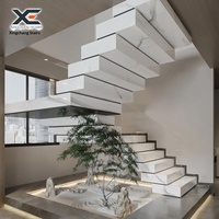 Escalier en dalle de roche empilée, auto-construit, double couloir, villa duplex, loft, intérieur intégré, personnalisé, pour la maison, Chine