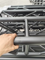 Estructura de Aluminio Negra para Escenarios, Estructura Cuadrada para Conciertos con Luces LED para Eventos al Aire Libre