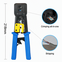 Pince à sertir RJ45 multifonctionnelle pour câbles réseau, coupe-câbles LAN, dénudeur et pince à sertir 6P 8P Cat5e Cat6 RJ11 RJ45
