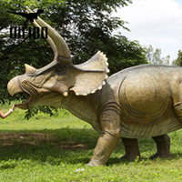 Dinosaure en acier Weibo Dino WB-FD pour parcs d'aventure, aéroports et jardins d'enfants - Exposition en extérieur et en intérieur