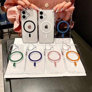 Funda Magnética Transparente de Lujo para Teléfono con Carga Inalámbrica, Compatible con 17 ProMax, 17 Air, 16, 15, <span class=keywords><strong>14</strong></span>, 13 - Marca PRT - Product Image 2