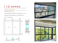 Fenêtre coulissante horizontale moderne pour villa, cadre fin en alliage d'aluminium, verre isolant trempé pour balcon, terrasse, intérieur/extérieur