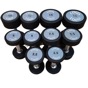 Haltère Rond Professionnel en Acier Massif et Caoutchouc pour Salle de Sport et Domicile, Poids Fixe de 2.5-50 kg pour Hommes - Product Image 1