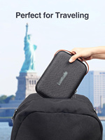 Étui de transport rembourré en mousse EVA pour appareil photo, sac de voyage noir pour appareil photo et accessoires, protégé et organisé