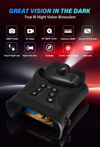Binoculares <span class=keywords><strong>de</strong></span> visión nocturna DT99R NUEVOS 4K Ultra HD para <span class=keywords><strong>caza</strong></span>, gafas <span class=keywords><strong>de</strong></span> visión nocturna infrarroja, pantalla <span class=keywords><strong>de</strong></span> 3', visión nocturna <span class=keywords><strong>de</strong></span> 300 m con brújula - Product Image 4
