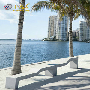 Nuevos Bancos de Jardín de Hormigón con Aspecto de Piedra Natural, UHPC GRC, Muebles de Exterior para Paisajismo - Product Image 3