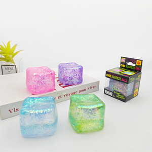 ของเล่นบีบก้อนน้ำแข็งวิบวับ GL Glitter Ice Cube น่ารัก ยอดนิยม ของเล่นบีบสควิชชี่ ของเล่นเสริมพัฒนาการสำหรับเด็ก 2026 ของเล่นบีบคลายเครียด Magic Cube - Product Image 1
