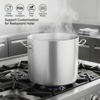 Marmites et casseroles en aluminium pour soupes et bouillons, grande capacité, avec fond composite, pour usage commercial et hôtelier