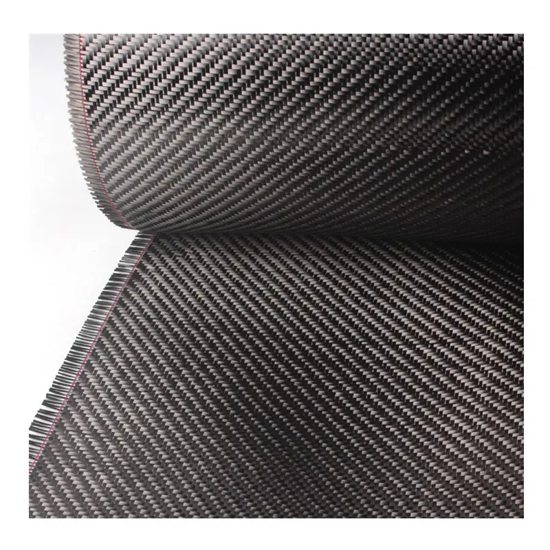 Màu đen 3K 240gsm vải sợi carbon