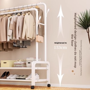 Hiện đại công nghiệp miễn phí đứng áo giá nối dài kim loại đồ nội thất cho nhà trẻ em phòng ngủ phòng khách phòng tập thể dục có thể gập lại - Product Image 3