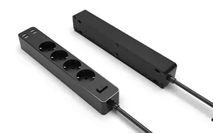 4-way Multi Plug Socket For EU Standard Power Strip With USB A/ C Ports For EU Market Extension Board With Usb Power Strip Usb